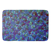 Mosaik aus geflecktem oder geräuchertem lila blau  badematte (Vorderseite)