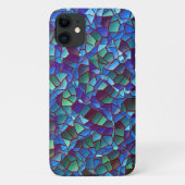 Mosaik aus geflecktem oder geräuchertem lila blau Case-Mate iPhone hülle (Rückseite)
