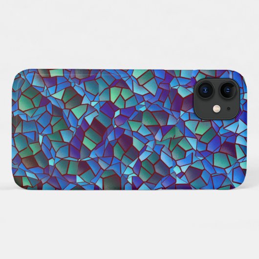 Mosaik aus geflecktem oder geräuchertem lila blau Case-Mate iPhone hülle (Rückseite (Horizontal))