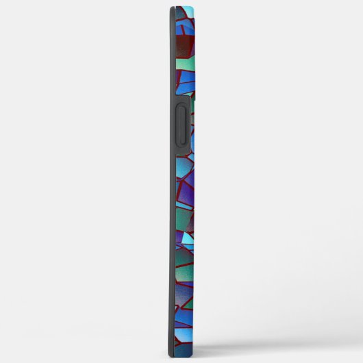 Mosaik aus geflecktem oder geräuchertem lila blau  Case-Mate iPhone hülle (Rückseite / Rechts)