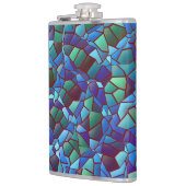 Mosaik aus geflecktem oder geräuchertem lila blau flachmann (Links)