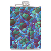 Mosaik aus geflecktem oder geräuchertem lila blau flachmann (Vorderseite)