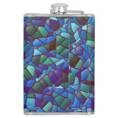 Mosaik aus geflecktem oder geräuchertem lila blau flachmann (Rückseite)
