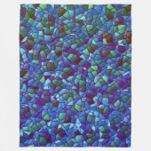 Mosaik aus geflecktem oder geräuchertem lila blau  fleecedecke (Vorderseite)