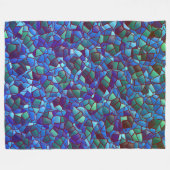 Mosaik aus geflecktem oder geräuchertem lila blau  fleecedecke (Vorderseite (Horizontal))