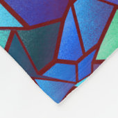 Mosaik aus geflecktem oder geräuchertem lila blau  fleecedecke (Ecke)