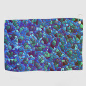 Mosaik aus geflecktem oder geräuchertem lila blau  golfhandtuch (Horizontal)