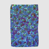 Mosaik aus geflecktem oder geräuchertem lila blau  golfhandtuch (Vorderseite)