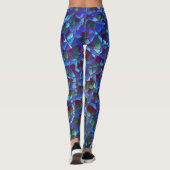 Mosaik aus geflecktem oder geräuchertem lila blau  leggings (Rückseite)
