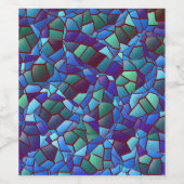 Mosaik aus geflecktem oder geräuchertem lila blau  weinetikett (Einzelnes Label)