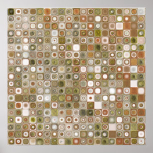 Mosaik aus Gold und Kupfer Poster