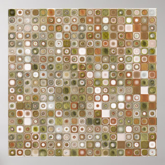 Mosaik aus Gold und Kupfer Poster