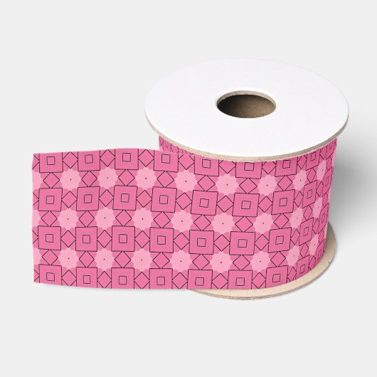 Mosaik aus heiß rosa Tile Ripsband (Spule)