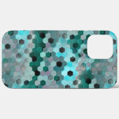 Mosaik aus Hexagonen oder Würfeln in Farbtönen cya Case-Mate iPhone Hülle (Rückseite (Horizontal))