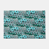 Mosaik aus Hexagonen oder Würfeln in Farbtönen cya Fußmatte (Vorderseite)