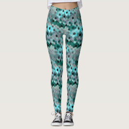 Mosaik aus Hexagonen oder Würfeln in Farbtönen cya Leggings
