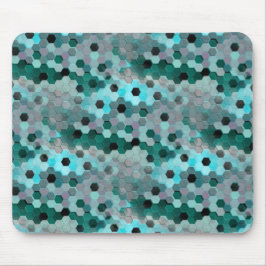 Mosaik aus Hexagonen oder Würfeln in Farbtönen cya Mousepad