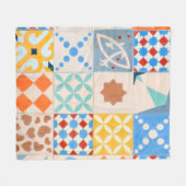 Mosaik aus hydraulischen Zementfliesen, dekorative Fleecedecke (Vorderseite (Horizontal))