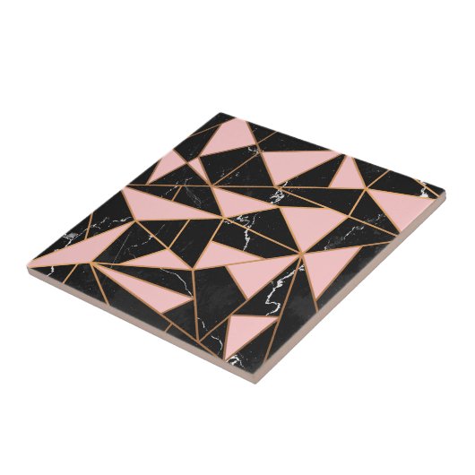 Mosaik aus rosa Marmor Fliese (Seite)