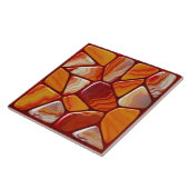 Mosaik aus roten und gelben Gelbagensteinen Fliese (Seite)