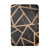 Mosaik aus schwarzem und goldenem Marmor Badematte (Vorderseite Vertikal)
