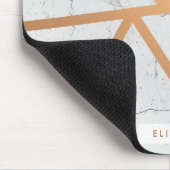 Mosaik aus schwarzem und weißem goldfarbenem Marmo Mousepad (Ecke)