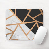 Mosaik aus schwarzem und weißem goldfarbenem Marmo Mousepad (Mit Mouse)