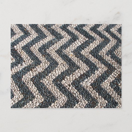 Mosaik aus schwarzem und weißem Kies in GRIECHENLA Postkarte (Vorderseite)