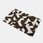 Mosaik aus schwarzem und weißem Marmor Fußmatte (Schrägansicht)