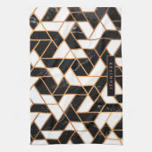 Mosaik aus schwarzem und weißem Marmor Geschirrtuch (Vertikal)