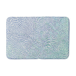 Mosaik Beach Glass Ocean Aqua Blaues Wellenmuster Badematte
