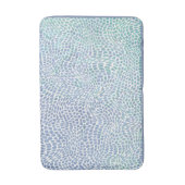 Mosaik Beach Glass Ocean Aqua Blaues Wellenmuster Badematte (Vorderseite Vertikal)