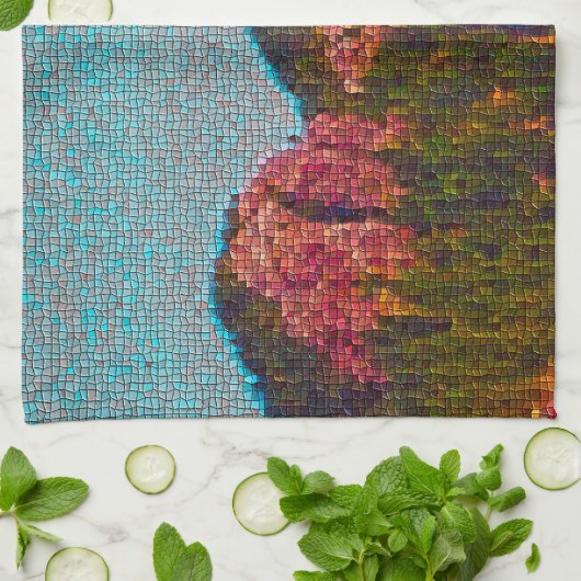 Mosaik-Berg Küchentuch (Gefaltet)