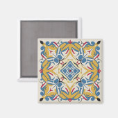 Mosaik blass, Mandala Magnet (Vorderseite/Rückseite)