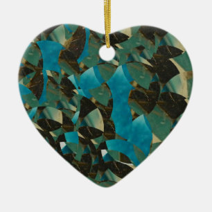Mosaik Blue Heart Ornament