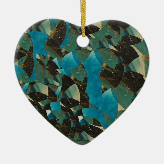 Mosaik Blue Heart Ornament (Vorne)