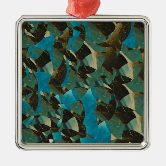 Mosaik Blue Ornament Aus Metall (Vorne)