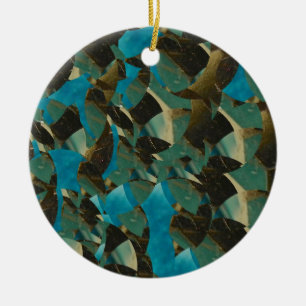 Mosaik Blue Round Ornament