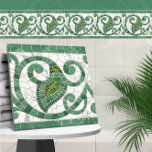 Mosaik Blühte Marmorverzierungen Grün und Weiß Fliese<br><div class="desc">Mosaik Blühte Marmorverzierungen Grün und Weiß</div>