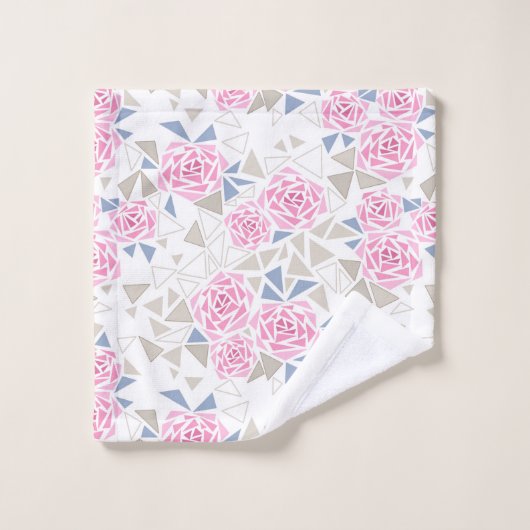 Mosaik, Blume Badhandtuch Set (Waschlappen)