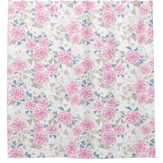 Mosaik, Blume Duschvorhang (Vorderseite)