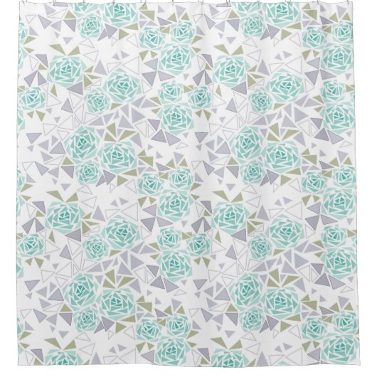 Mosaik, Blume Duschvorhang (Vorderseite)