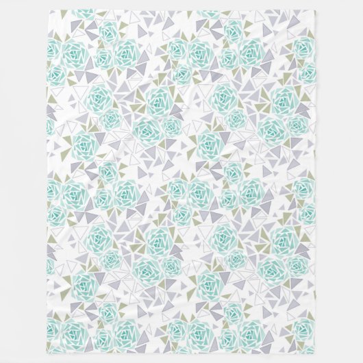 Mosaik, Blume Fleecedecke (Vorderseite)