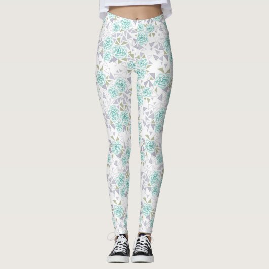 Mosaik, Blume Leggings (Vorderseite)