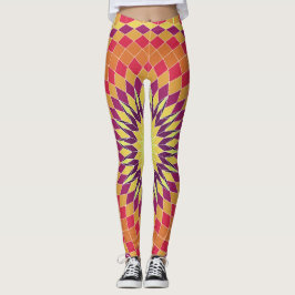 Mosaik-Blume Leggings