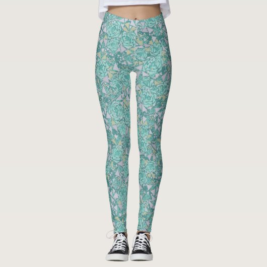 Mosaik, Blume Leggings (Vorderseite)