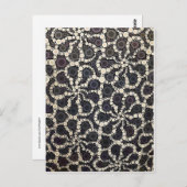 Mosaik Blume Petals Black Brown Tan Postkarte (Vorne/Hinten)
