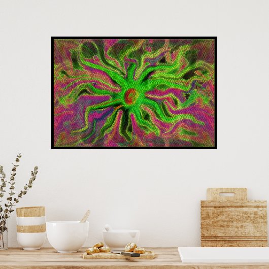 Mosaik-Blume Poster (Küche)