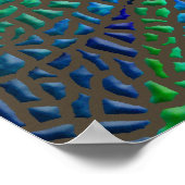 Mosaik-Blume Poster (Ecke)