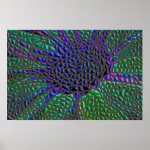 Mosaik-Blume Poster